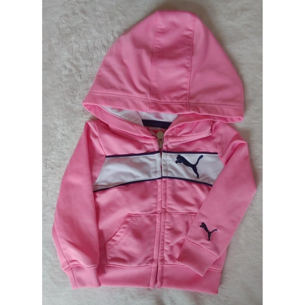 Jacket 12 months New Puma Jacket Hooded Baby Girls pink active